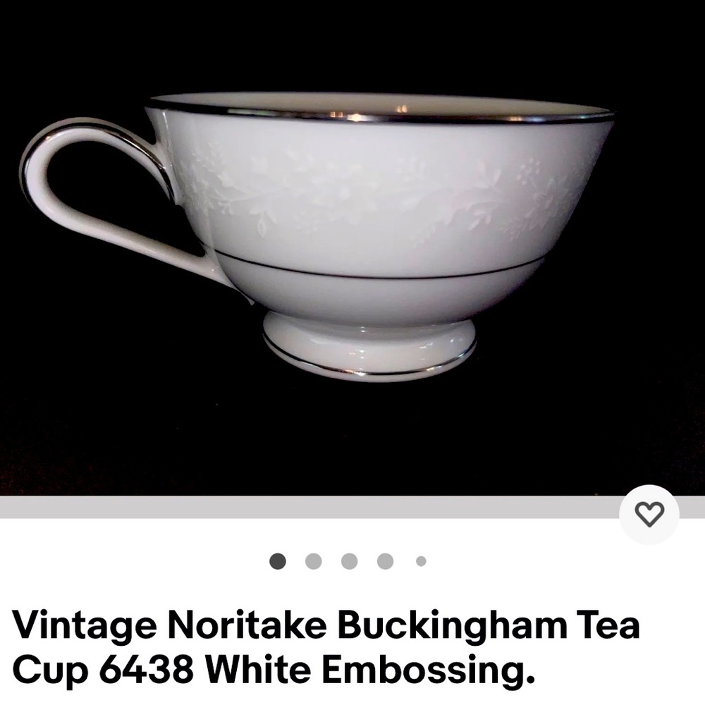 COPY - Vintage Noritake China Cups. Buckingham Pattern.
